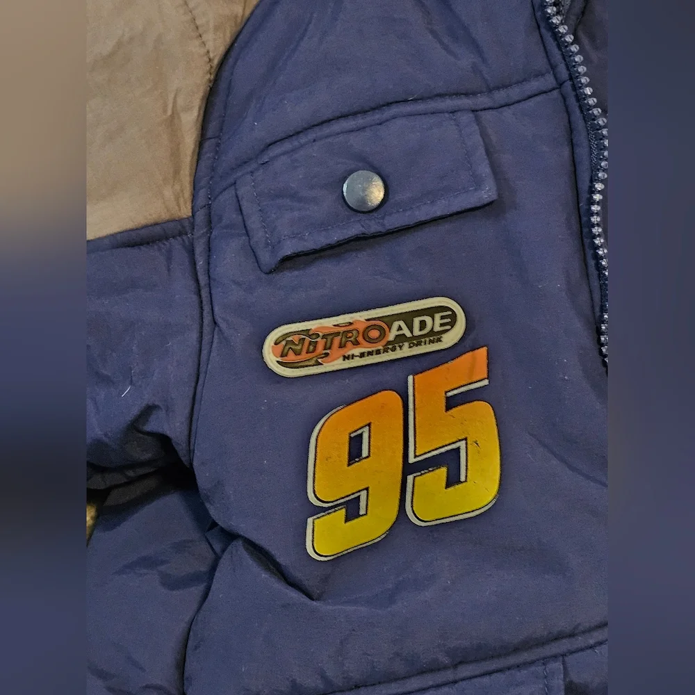 Y2k Disney Cars Lightening McQueen Boys 3t Heavy Jacket‎ Coat Fleece Lined Nitro